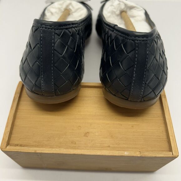 Bernardo Gwynn Woven Navy Glove Leather Ballet Flats SZ 8.5 New in Box - Picture 6 of 9